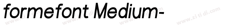 formefont Medium字体转换